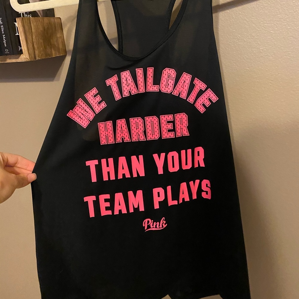 PINK tailgate tank top